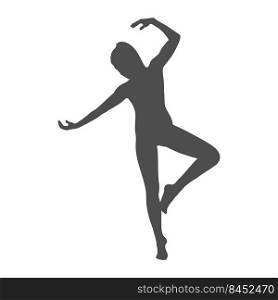 Gymnastic. Silhouette of an athlete doing gymnastics. Vector illustration for websites, applications and creative design. Flat style.