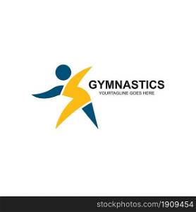 gymnastics or aerobics icon vector illustration design template web