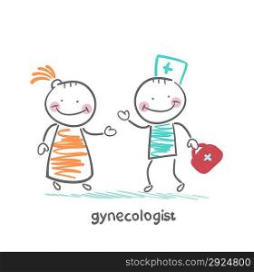 gynecologist says with a patient