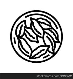 gyoza japanese food line icon vector. gyoza japanese food sign. isolated contour symbol black illustration. gyoza japanese food line icon vector illustration