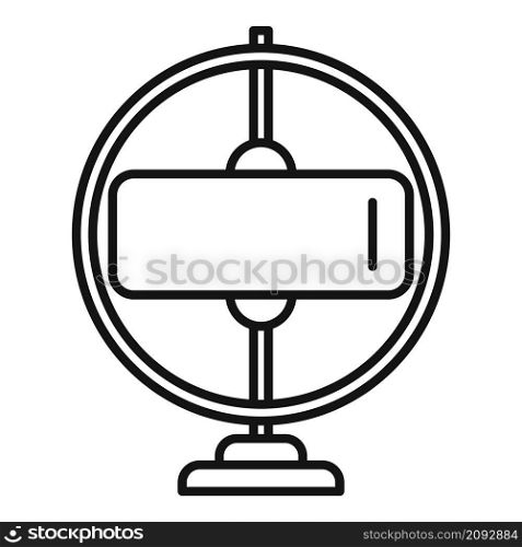 Gyroscope stand icon outline vector. Sensor momentum. Gravity accelerometer. Gyroscope stand icon outline vector. Sensor momentum