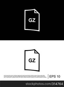 gz file format icon template