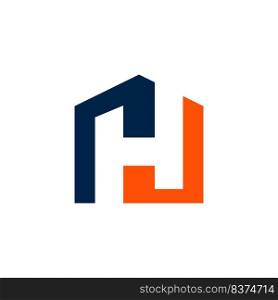 H architecture logo vector design