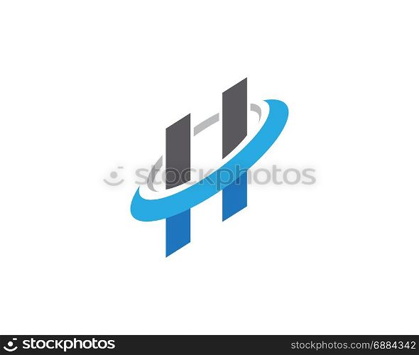 H Letter Faster Logo Template. H Letter Faster Logo Template vector icon illustration design