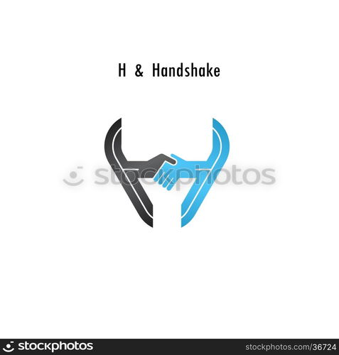 H- letter icon abstract logo design vector template.Business offer,partnership icon.Corporate business and industrial logotype symbol.Vector illustration