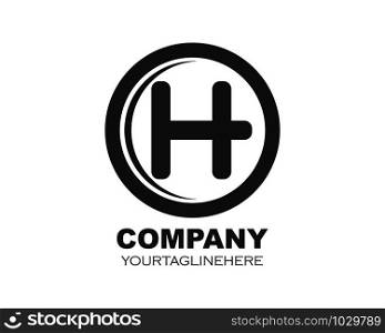 H letter ilustration logo vector icon template