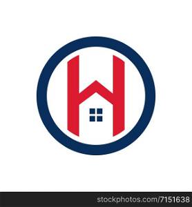 H Letter Logo Template Illustration Design. H home logo vector design template.