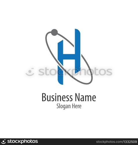 H letter logo template vector icon illustration