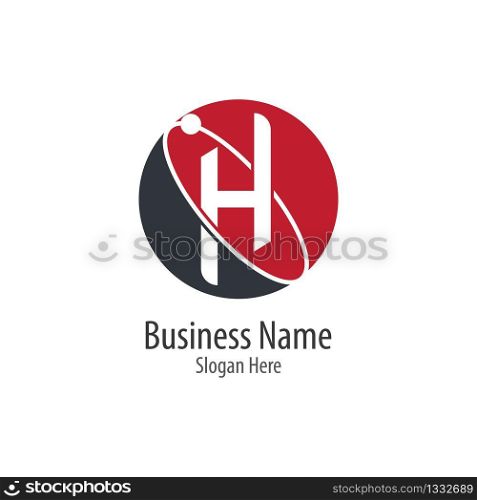 H letter logo template vector icon illustration design
