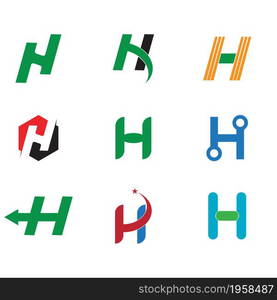 H Letter Logo Template vector illustration design