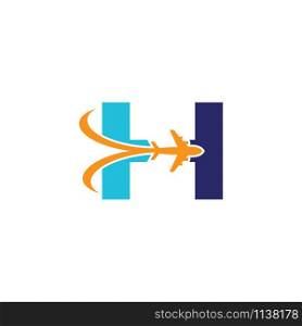 H Letter logo TRAVEL creative concept template design