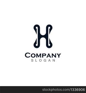 H letter logo vector icon illustration design
