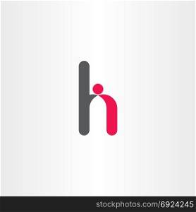 h letter man icon logo vector symbol