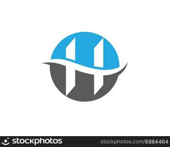 H Letter Water wave Logo Template vector illustration design