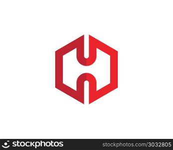 H Logo Hexagon illustration Icon. H Logo Hexagon illustration Icon Vector Template