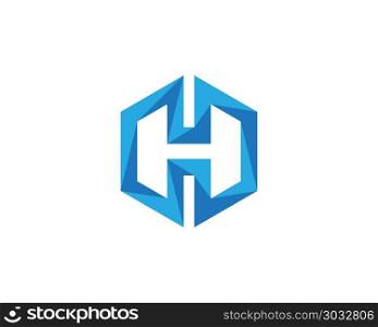 H Logo Hexagon illustration Icon. H Logo Hexagon illustration Icon Vector Template