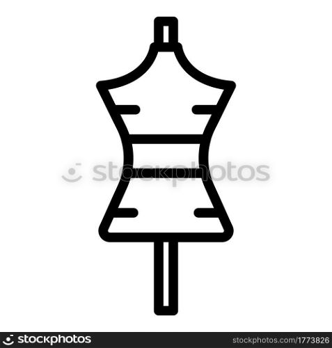Haberdashery mannequin icon. Outline Haberdashery mannequin vector icon for web design isolated on white background. Haberdashery mannequin icon, outline style