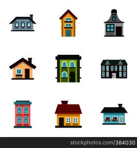 Habitation icons set. Flat illustration of 9 habitation vector icons for web. Habitation icons set, flat style