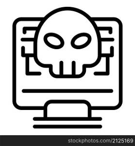 Hacker pc icon outline vector. Secure fraud. System lock. Hacker pc icon outline vector. Secure fraud