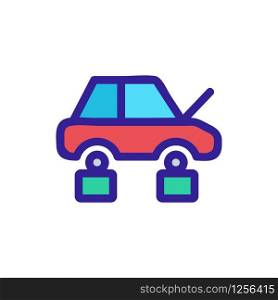 Hacking car icon vector. Thin line sign. Isolated contour symbol illustration. Hacking car icon vector. Isolated contour symbol illustration