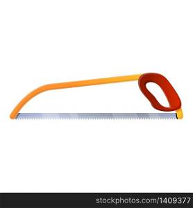 Hacksaw equipment icon. Cartoon of hacksaw equipment vector icon for web design isolated on white background. Hacksaw equipment icon, cartoon style