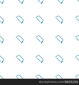 Hacksaw icon pattern seamless white background Vector Image