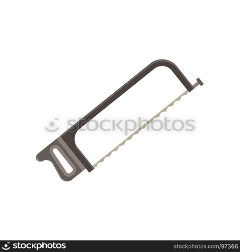 Hacksaw saw realistic work equipment tool handle construction industry cut instrument vector blade