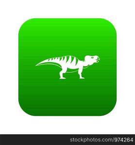 Hadrosaurid dinosaur icon digital green for any design isolated on white vector illustration. Hadrosaurid dinosaur icon digital green