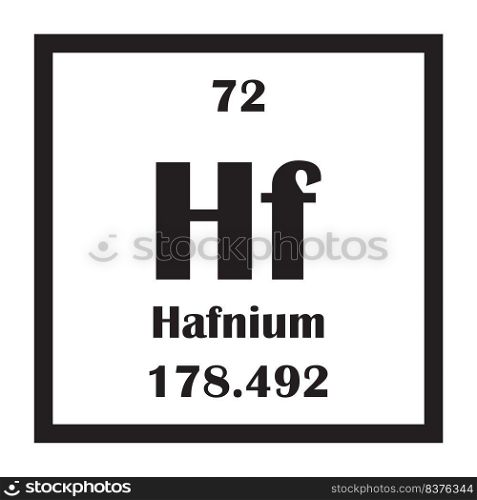Hafnium chemical element icon vector illustration design