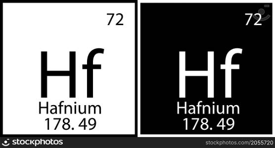 Hafnium chemical symbol. Science structure. Mendeleev table. Square frames. Flat art. Vector illustration. Stock image. EPS 10.. Hafnium chemical symbol. Science structure. Mendeleev table. Square frames. Flat art. Vector illustration. Stock image.