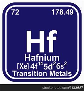 Hafnium Periodic Table of the Elements Vector illustration eps 10.. Hafnium Periodic Table of the Elements Vector illustration eps 10