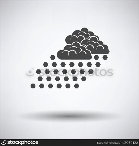 Hail icon on gray background with round shadow. Vector illustration.