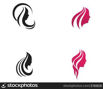 Hair and face salon logo vector template