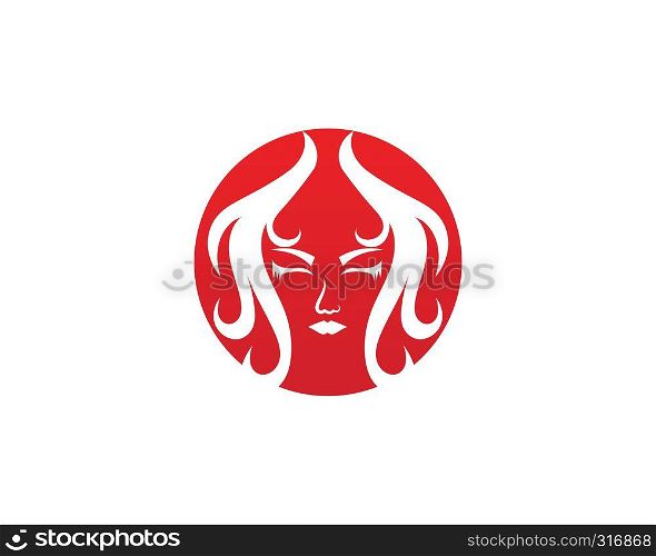 Hair and face salon logo vector template