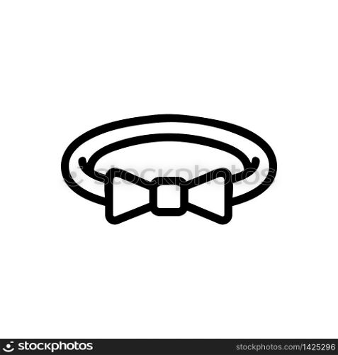 hair band with bow icon vector. hair band with bow sign. isolated contour symbol illustration. hair band with bow icon vector outline illustration