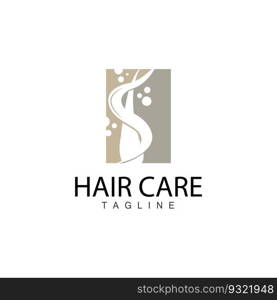 Hair Care Logo, Hair Skin Vector, Minimalist Simple Icon Template Design