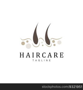 Hair Care Logo, Hair Skin Vector, Minimalist Simple Icon Template Design