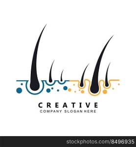 hair care logo vector icon skin health illustration design concept