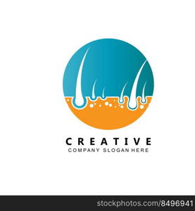 hair care logo vector icon skin health illustration design concept