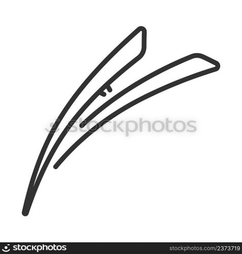 Hair Clip Icon. Editable Bold Outline With Color Fill Design. Vector Illustration.
