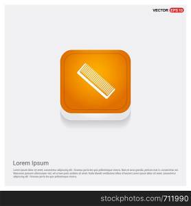 Hair Comb Icon Orange Abstract Web Button - Free vector icon