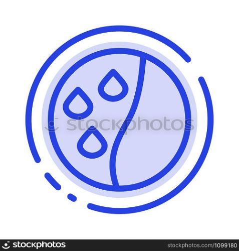 Hair Conditioning, Hair Therapy, Hair Treatment Blue Dotted Line Line Icon