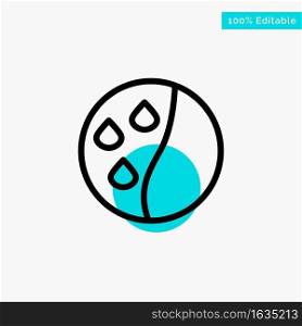 Hair Conditioning, Hair Therapy, Hair Treatment turquoise highlight circle point Vector icon