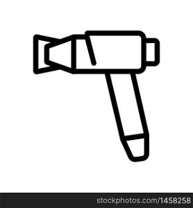hair dryer gun with removable air filter icon vector. hair dryer gun with removable air filter sign. isolated contour symbol illustration. hair dryer gun with removable air filter icon vector outline illustration