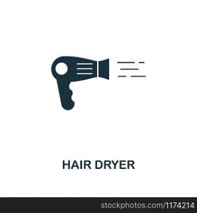 Hair Dryer icon. Premium style design from household collection. UX and UI. Pixel perfect hair dryer icon. For web design, apps, software, printing usage.. Hair Dryer icon. Premium style design from household icon collection. UI and UX. Pixel perfect hair dryer icon. For web design, apps, software, print usage.