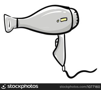 Hair dryer, illustration, vector on white background.