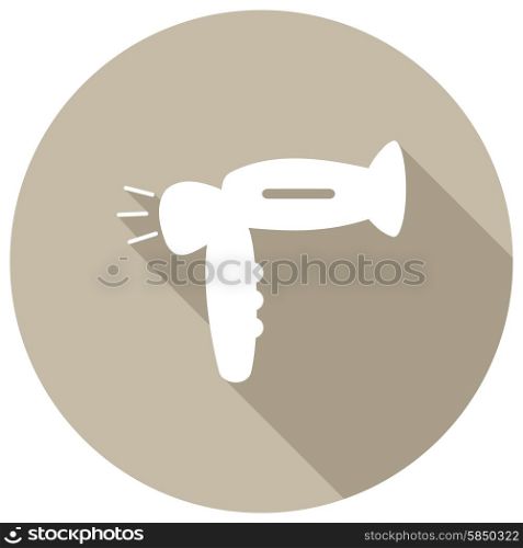 Hair Dryer with a long shadow