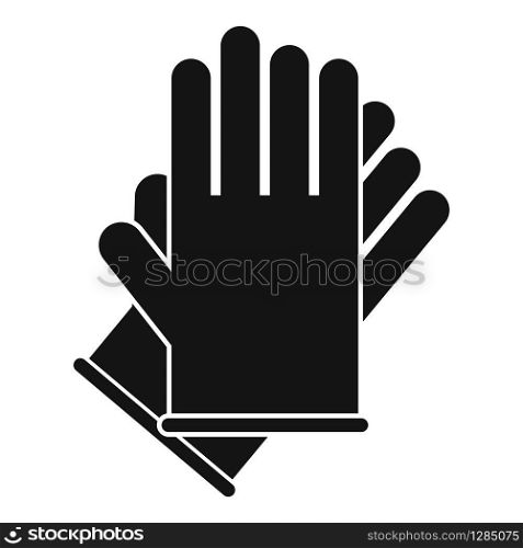 Hair dye gloves icon. Simple illustration of hair dye gloves vector icon for web design isolated on white background. Hair dye gloves icon, simple style