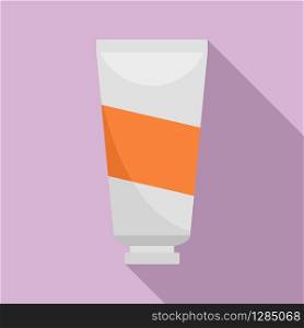 Hair dye tube cream icon. Flat illustration of hair dye tube cream vector icon for web design. Hair dye tube cream icon, flat style