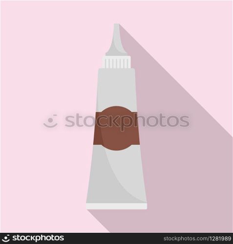 Hair dye tube icon. Flat illustration of hair dye tube vector icon for web design. Hair dye tube icon, flat style